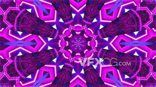 VJ视频素材异域浪漫色彩紫色花纹图案快速旋转