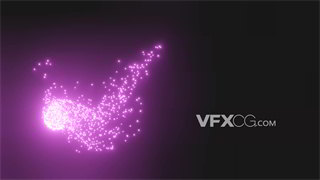 背景视频素材紫色唯美梦幻灵动粒子动画4K分辨率