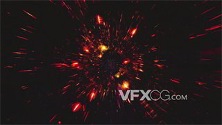 VJ视频素材酷炫炸裂激光闪烁科技隧道