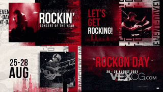 复古摇滚风格乐队演唱音乐活动宣传视频AE模板