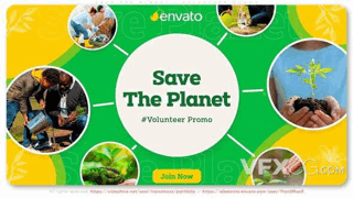 爱护大自然拯救地球保护环境公益活动宣传视频AE模板