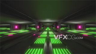 VJ视频素材未来科技穿越隧道4K分辨率