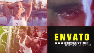 体育锻炼健身运动热血激发正能量视频宣传AE模板