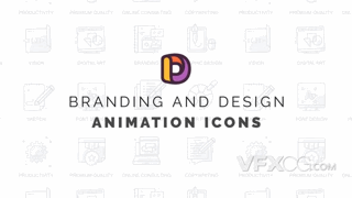 品牌设计起草项目拟定网上咨询图标元素动画视频AE模板