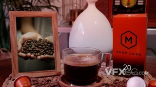 温馨咖啡店品牌饮品咖啡产品企业宣传视频AE模板