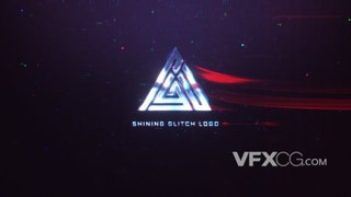 电子竞技未来技术闪光故障揭示logo动画视频片头AE模板