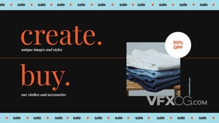 网上在线服装店时装销售促销活动媒体视频广告片AE模板