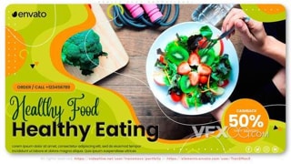 健康食品沙拉营养餐介绍促销活动食品宣传片AE模板