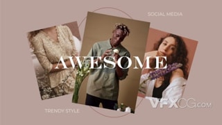 简约时尚拍摄Vlog宣传介绍社交媒体短视频开场AE模板