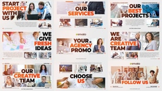 商业公司团队简介工程项目介绍幻灯片视频宣传片AE模板