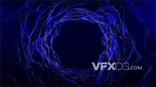VJ视频素材宇宙未来科技闪烁发光隧道4K分辨率
