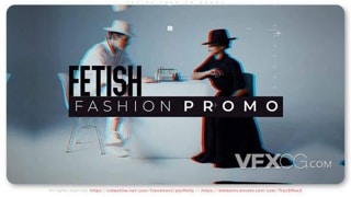 时尚动感现代时装活动幻灯片宣传视频开场白AE模板