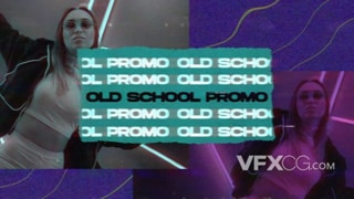 八九十年代旧式嘻哈风色差介绍宣传视频开场AE模板