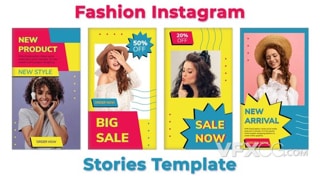10个网上购物商店服装打折活动促销社交媒体短视频AE模板