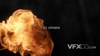 燃烧火焰粒子烟雾揭示logo标志动画视频片头AE模板