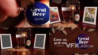 酒店酒吧啤酒品牌介绍推广销售广告视频宣传AE模板