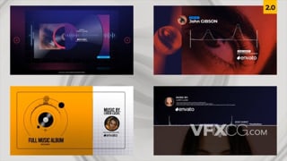 音频可视化波频专辑封面音乐媒体宣传视频AE模板