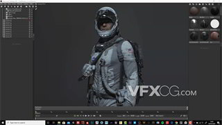 ZBrush教程科幻系列宇航员人物角色服装建模材质