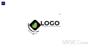 简约黑白图形RGB颜色故障揭示logo动画视频片头PR模板