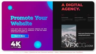 彩色公司产品展示网站宣传登录网页用户界面动画视频AE模板