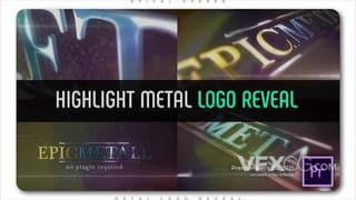 突出金属材质文字展示logo动画片头视频制作PR模板