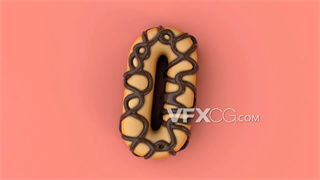 C4D教程美食面包甜甜圈巧克力淋酱动画制作