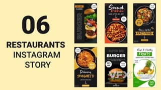 餐厅饭馆快餐食品促销折扣食物菜单宣传社交媒体短视频AE模板
