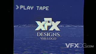 80年代复古放映机RGB分裂扭曲故障揭示logo视频动画片头AE模板