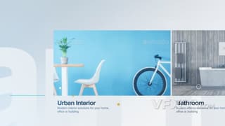 时尚简约干净室内设计装潢家具展示宣传幻灯片视频AE模板