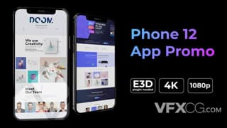 3D立体手机推广APP应用程序网站设计用户界面动画视频宣传AE模板