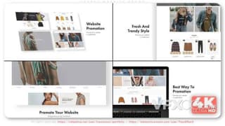 时尚推广服装店在线商店网站登录页面宣传视频AE模板