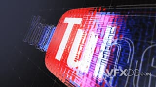 高科技信息技术科技公司logo揭示动画视频片头AE模板