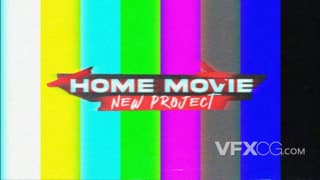 90年代电视信号故障复古幻灯片展示宣传开场视频PR模板