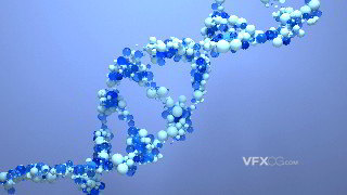 C4D制作医学抽象DNA链三维模型背景
