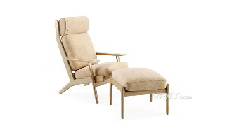 3DSMAX建模木质简约休闲沙发躺椅3D模型