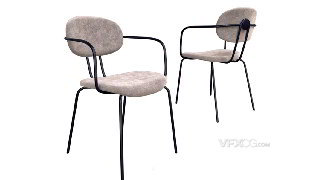 3DSMAX建模Ondarreta Hari软垫靠背椅子3D家具模型