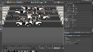 C4D小车碰撞破碎动力学模拟教程视频