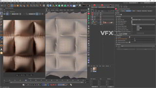 C4D布料缝痕细节模拟教程视频