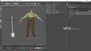C4D人物和物体模型绑定动画制作教程