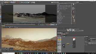 C4D制作火星地表沙漠场景教程视频
