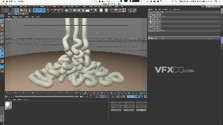 奶油条状流体动画效果模拟C4D教程视频