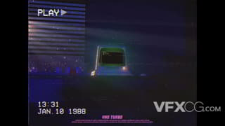复古游戏风电脑展示logo动画视频片头AE模板