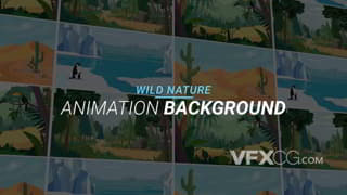 野生自然环境动物生态系统动画背景视频AE模板