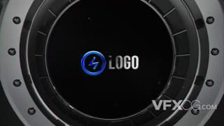 金库保险金属门打开揭示logo动画视频AE模板