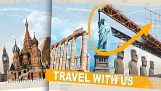 旅行社制定环球旅行计划网上宣传幻灯片开场视频AE模板