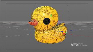 C4D网格效果器制作小黄鸭柔体动画效果视频教程