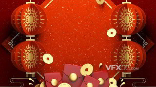 3dsMAX制作喜庆新年红包灯笼金币场景模型
