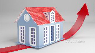 3dsMAX制作房地产房价上涨创意商业场景模型