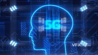 C4D制作移动通信虚拟5G网络科技大脑模型