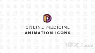 在线医学线上挂号预约医生动画图标设计元素视频AE模板